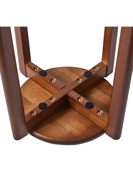 Taburetes Apilables de Madera YMYNY - 4 Piezas 27x27x45 cm