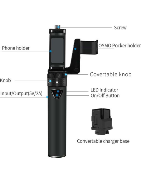 Power Stick Smatree 5000mAh para DJI Osmo Pocket 2/1