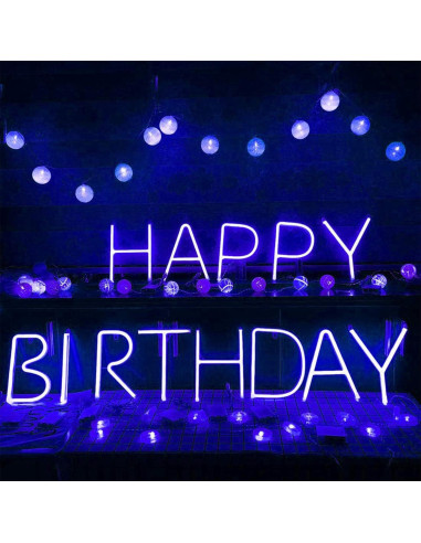 Luz LED Neón Azul ENUOLI Letra A Decoración Personalizada