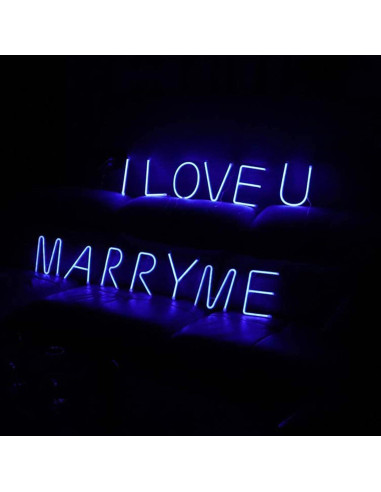 Luz LED Neón Azul ENUOLI Letra A Decoración Personalizada