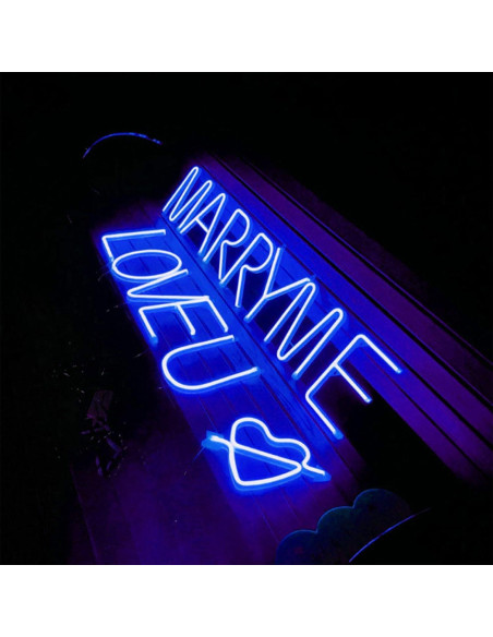 Luz LED Neón Azul ENUOLI Letra A Decoración Personalizada Luz LED Neón Azul ENUOLI Letra A Decoración Personalizada