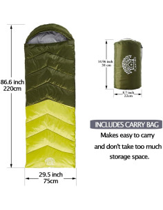 Saco de dormir Flantree 4 estaciones ligero e impermeable 2
