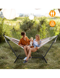 Hamaca Doble Portátil SUPER OFERTA con Soporte 272 cm 2