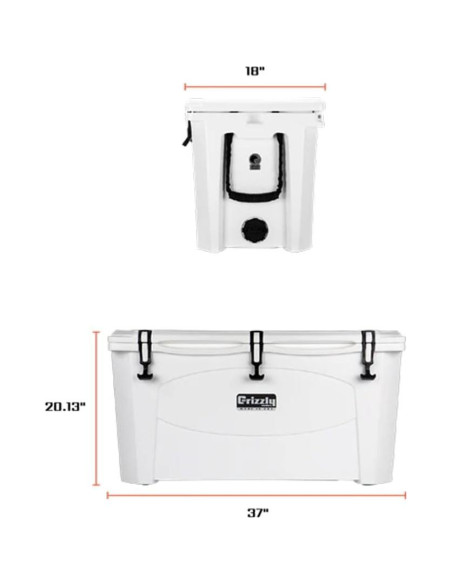 Hielera Grizzly 100 Cuartos Gris | Aislada y Duradera