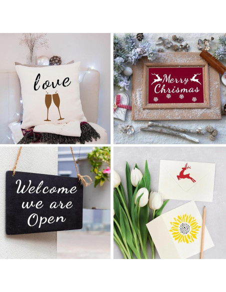 Plantillas de Caligrafía BAMIDELE 50 Pcs Reutilizables para Pintar Plantillas de Caligrafía BAMIDELE 50 Pcs Reutilizables para Pintar