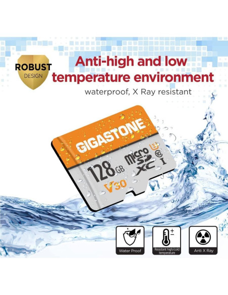 GIGASTONE 128GB Micro SD Card 2-Pack UHS-I V30 4K 95MB/s GIGASTONE 128GB Micro SD Card 2-Pack UHS-I V30 4K 95MB/s