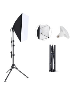 Kit de Iluminación Fotográfica Takerers Softbox 40x40cm LED 50W