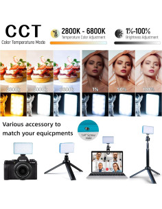 Kit de Iluminación Fotográfica RGB Weeylite Q-1130, Luz LED 2800K-6800K 2