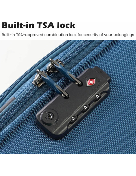 Conjunto de Equipaje Coolife 4 Piezas Maletas 20-28" y Bolsa 15"