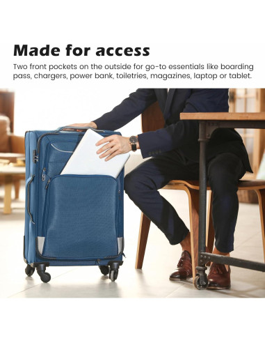 Conjunto de Equipaje Coolife 4 Piezas Maletas 20-28" y Bolsa 15"