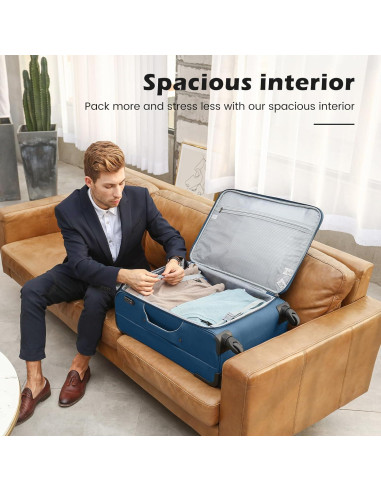 Conjunto de Equipaje Coolife 4 Piezas Maletas 20-28" y Bolsa 15"