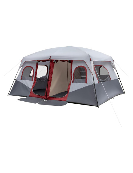 Carpa de Camping Outvita para 10 Personas, 2 Habitaciones, Impermeable