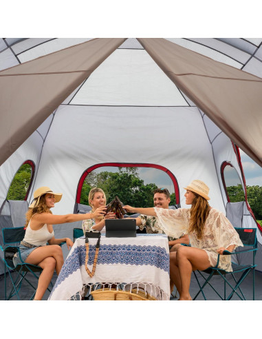 Carpa de Camping Outvita para 10 Personas, 2 Habitaciones, Impermeable