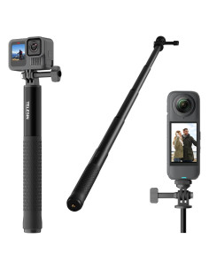 Palo Selfie Extensible TELESIN 90cm para GoPro y Cámaras de Acción