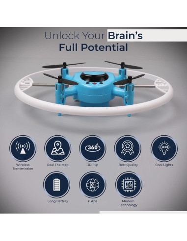 Mini Drone RC Droneskyve X18 para Niños - Vuelo 360 y 90