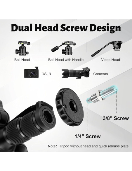 Trípode JOILCAN Profesional de Aluminio 74" Ajustable