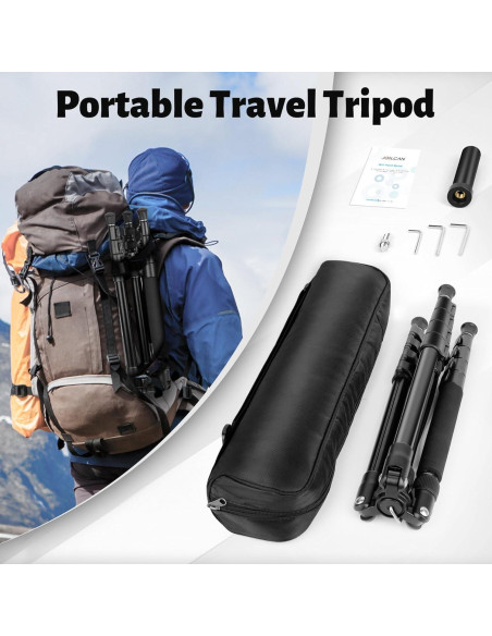 Trípode JOILCAN Profesional de Aluminio 74" Ajustable