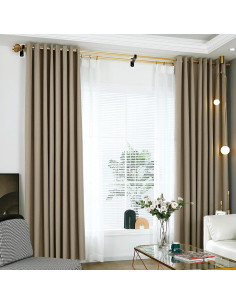 Soporte de Barra de Cortina Doble Antimbee 6 Piezas Negro 2