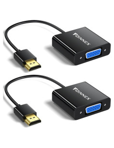 Adaptador HDMI a VGA FOINNEX - Paquete de 2, 1080p Full HD