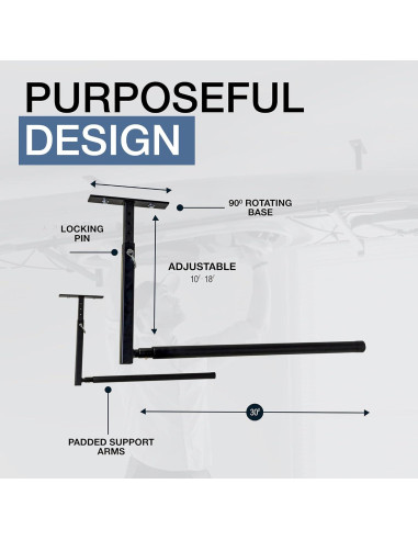 Soporte de Techo para Kayak StoreYourBoard Ajustable 34 kg