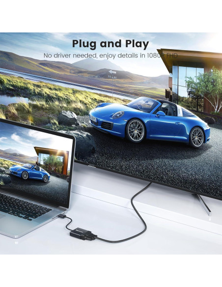 Adaptador HDMI a VGA FOINNEX - Paquete de 2, 1080p Full HD