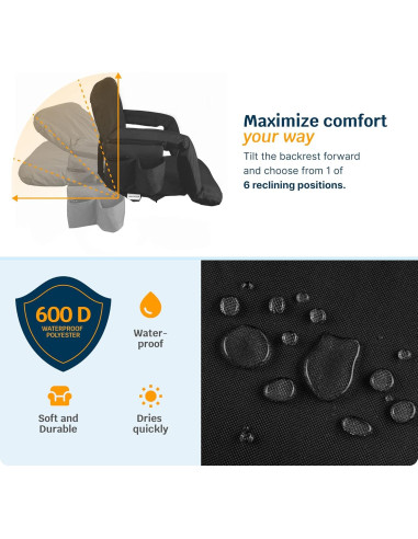 Asiento de Estadio Reclinable Calentado Alpcour 53 cm