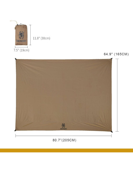Huella de Carpa Impermeable OneTigris 206x165 cm Nylon