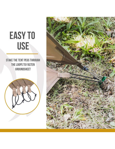 Huella de Carpa Impermeable OneTigris 206x165 cm Nylon