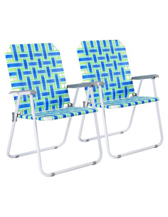 Silla Plegable de Patio VINGLI Azul Gran Tamaño 4.08 kg