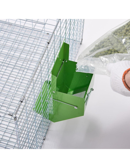 Comedero Metálico para Animales Pequeños CounttyLivin 11.68 cm Verde