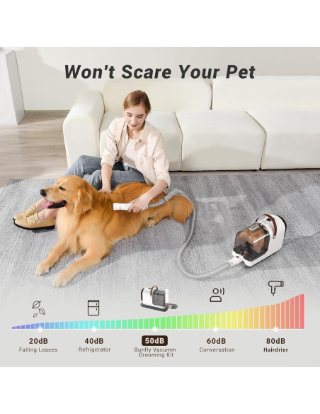 Kit de Aseo y Aspiradora para Mascotas Bunfly S1 16 en 1