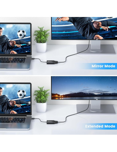 Adaptador HDMI a VGA FOINNEX - Paquete de 2, 1080p Full HD