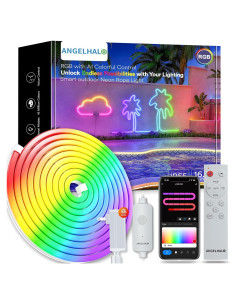 Luces de Neón LED 5m ANGELHALO IP65 Impermeables RGB