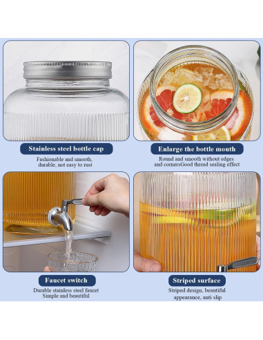 Dispensador de Bebidas Evanda 4L con Grifo Acero Inoxidable