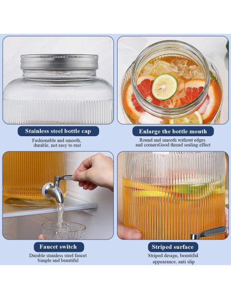 Dispensador de Bebidas Evanda 4L con Grifo Acero Inoxidable