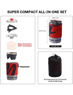 Estufa Portátil Fire Maple Polaris con Olla y Regulador - Negro 2