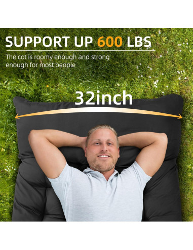 Cama de Camping HABUTWAY Plegable con Colchón 81 cm 272 kg