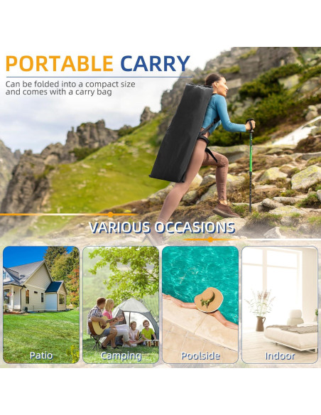 Cama de Camping HABUTWAY Plegable con Colchón 81 cm 272 kg