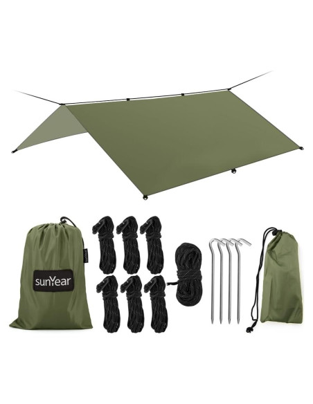 Toldo de Lluvia Sunyear 2.97x4.00m Impermeable 210D Oxford