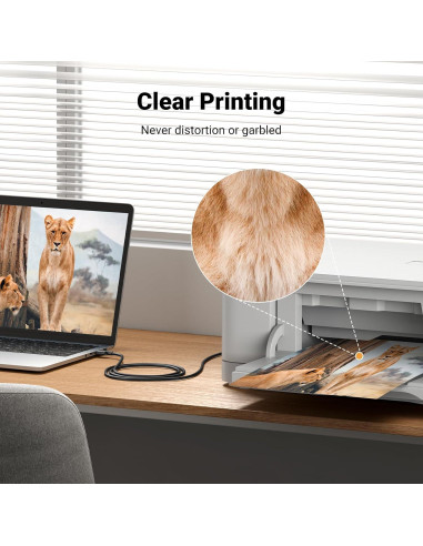 Cable USB 2.0 UGREEN A a B 1.52m Alta Velocidad para Impresoras