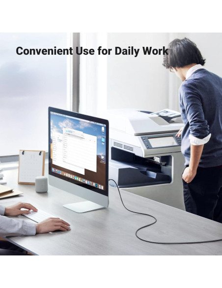 Cable USB 2.0 UGREEN A a B 1.52m Alta Velocidad para Impresoras