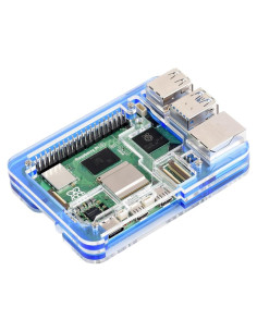 Carcasa Acrílica Transparente y Azul Waveshare para Raspberry Pi 5