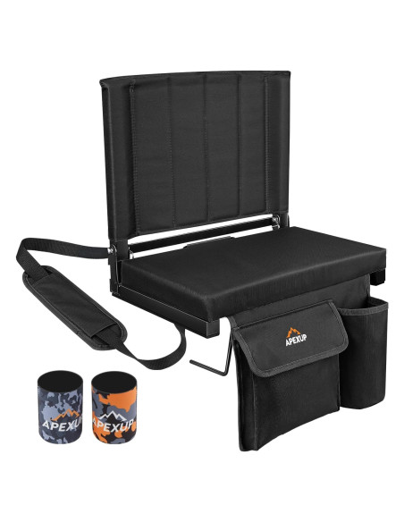Asiento de Estadio APEXUP Plegable con Respaldo y Portavasos