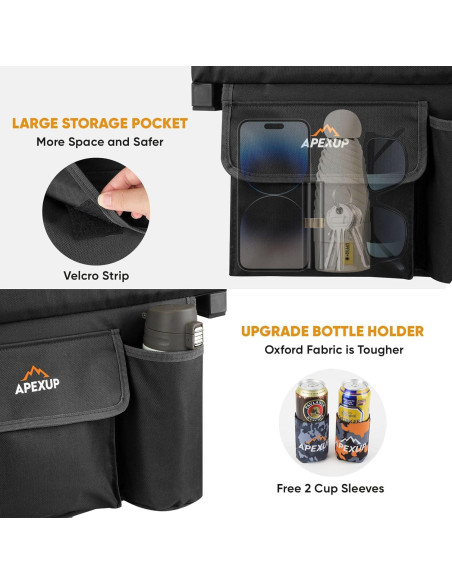 Asiento de Estadio APEXUP Plegable con Respaldo y Portavasos