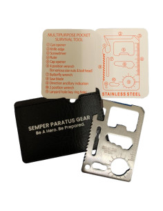 Tarjeta Multitool 14 en 1 Semper Paratus Gear - Kit Supervivencia
