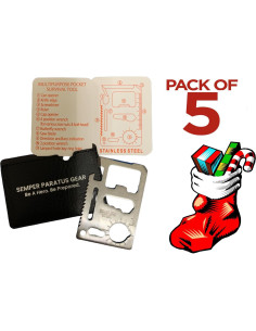 Tarjeta Multitool 14 en 1 Semper Paratus Gear - Kit Supervivencia 2