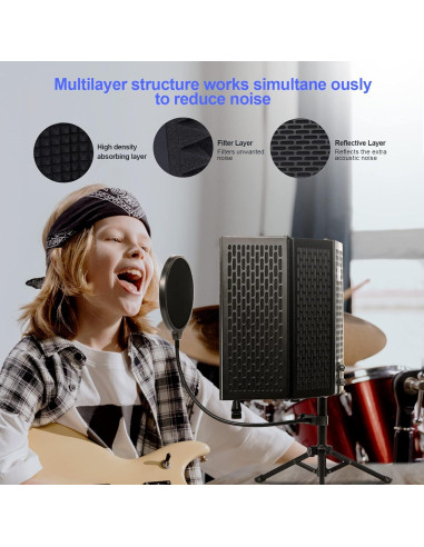 Escudo de Aislamiento de Micrófono Dmsky con Filtro Antipop