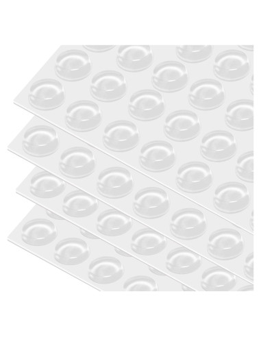 256 Almohadillas Adhesivas Transparentes Silicona 2 Tamaños