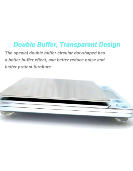 256 Almohadillas Adhesivas Transparentes Silicona 2 Tamaños