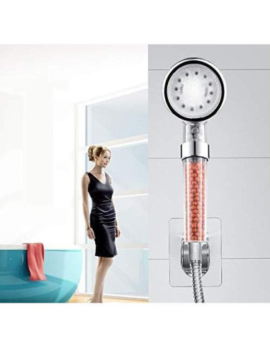 Cabezal de Ducha LED PRUGNA con Filtro y Manguera 150 cm